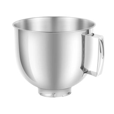Imagem de Tigela misturadora de aço inoxidável de 5 litros compatível com KitchenAid Artisan&Classic Series 4,5-5QT misturadores de cabeça inclinada K45 KSM70 KSM150 etc. Substituição para tigela KitchenAid