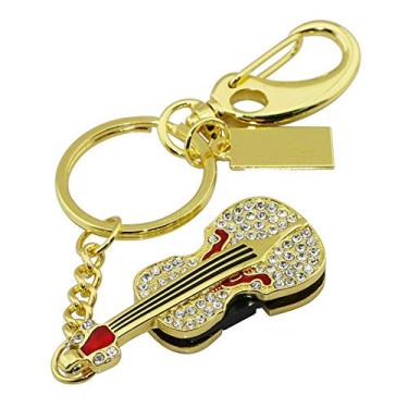 Imagem de Qianlianjie 32 GB Modelo de Violino Dourado USB Flash Drive PenDrive USB Stick Cartão Flash Pen Drive USB Stick Flash Disk Cartão de Memória U Disk