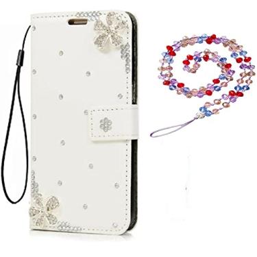 Imagem de Capa para Nokia G50 5G, capa protetora de couro brilhante e alça de pescoço [suporte] [compartimentos para cartões] [fecho magnético] para Nokia G50 5G capa de telefone (# 6)