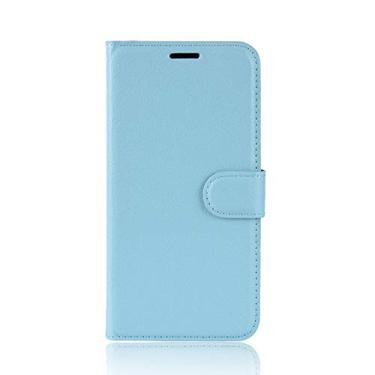 Imagem de NEKOYA XIAOMI Capa para Mi A3, capa carteira flip de couro PU premium com compartimento para cartão, suporte e fecho magnético [capa interior à prova de choque de TPU] Compatível com XIAOMI Mi A3 Azul