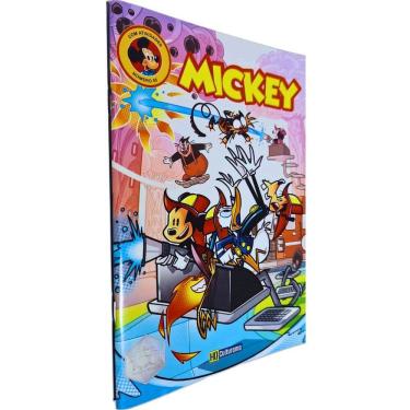 Imagem de Quadrinhos HQ Gibi Graphic Novel Formatinho 13,50x19 cm Lombada com Grampos Mickey Edição nº 55 Editora Culturama