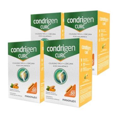 Imagem de Kit 4 Condrigen Curc Colágeno Tipo 2 com Cúrcuma e Ácido Hialurônico 60 Cápsulas Chikweb