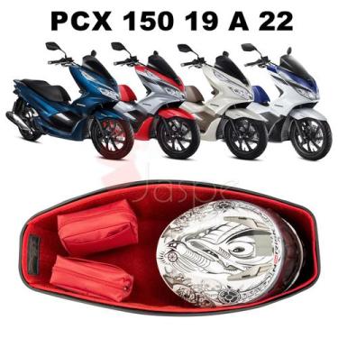 Imagem de Forração Honda Pcx 150 Baú 19 20 Forro Premium Vermelho - Jaspe Ateliê