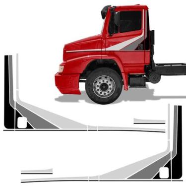 Imagem de Kit Adesivo Faixa Lateral Caminhão Mercedes Benz Mb 1620 G - Resitank,