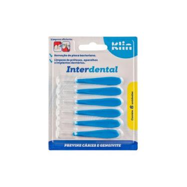 Imagem de Escova Interdental - Limpeza de Prótese, Aparelho Dentário - Klin, Azu