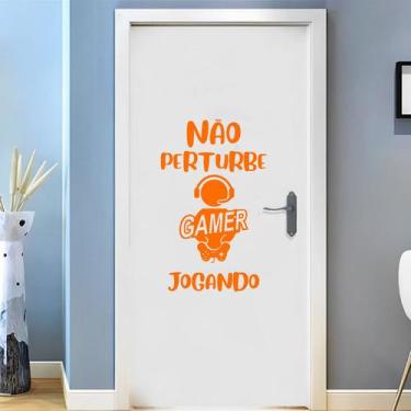 Imagem de Adesivo Não Perturbe Gamer Decoração Casa, Quarto, Sala e Porta - Impr