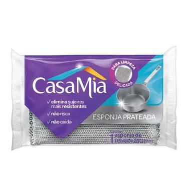 Imagem de Esponja Prateada Anti-Risco Nas Louças Toque Macio Casamia, Prata