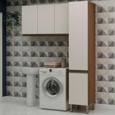 Imagem de Armário Multiuso Acquaflex 2 Peças Washhouse Ebano/Off White - Genialf