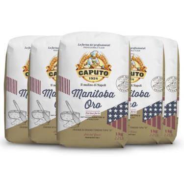Imagem de Pack c/ 5 Farinhas 0 Italiana Caputo Manitoba Oro  1kg