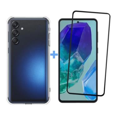 Imagem de Capa Capinha Case Anti Impacto Transparente Premium Silicone + Película de Vidro 3D para Samsung Galaxy M55