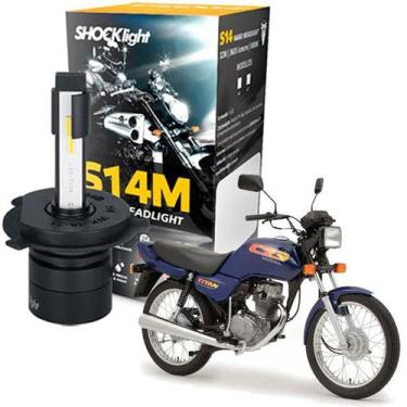 Imagem de Lampada Led H4 Farol Moto Honda Titan Cg 78 79 96 97 98 99 - Shockligh