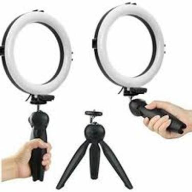 Imagem de Ring Light Led Mesa Iluminador MIni Tripé 6 Polegadas - J&L NAIL