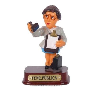 Imagem de Boneco Profissional Func. Publica Miniatura Decoração 8cm - Zona Livre