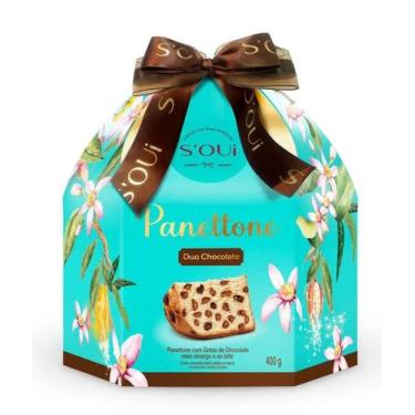 Imagem de Panettone Gourmet S'oui Duo Chocolate 400g Meio Amargo