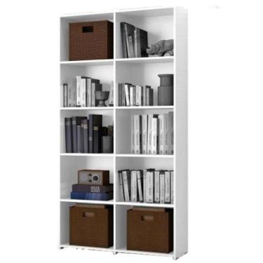 Imagem de Livreiro Multiuso 8 Prateleiras Branco Holanda Casa Mobilia - Casa Mob