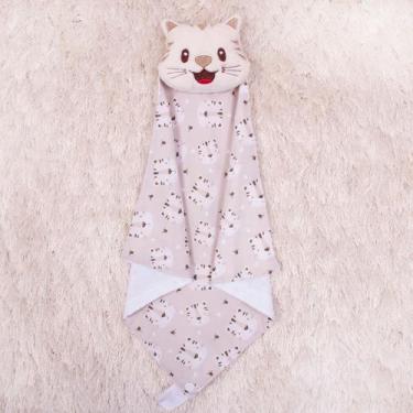 Imagem de Naninha Bebê Safari Bichinhos Fofos de Pelúcia Com Prendedor de Chupet