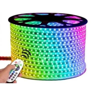 Imagem de Fita Led 5050 Rgb C/ 1 Controle+fonte110v 10metros Ip65 - k1mstore