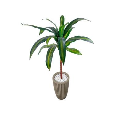 Imagem de Dracena Planta Artificial Muda Variegata Vaso Decorção - Flor de Menti