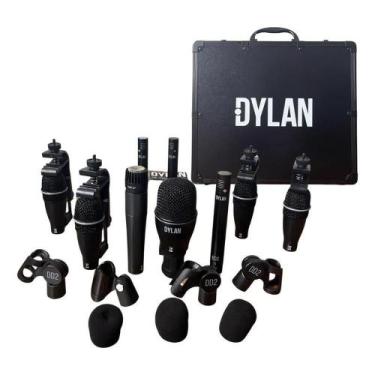 Imagem de Microfone dylan p/ bateria 9 pecas c/ maleta dd-9