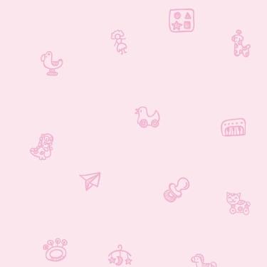 Imagem de Papel de Parede Adesivo Infantil Brinquedos De baby Crianças Tons Rosa