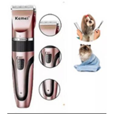 Imagem de Máquina De Tosa Profissional P/ Pets Cachorro Gatos Cães Pet - kemei 