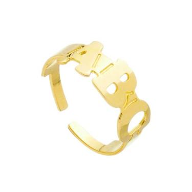 Imagem de Anel ABC infantil Escola regulável Folheado a Ouro 18k - Crislu Person