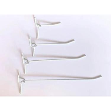 Imagem de 100 Ganchos Expositor Para Painel Perfurado E Eucatex 5 cm, Branco