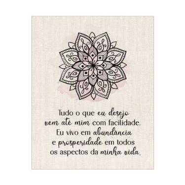 Imagem de Placa Decorativa 20x25 Mandala e Mantra de Prosperidade - Estúdio Amor