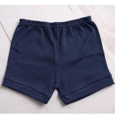 Imagem de SHORT TAPA FRALDA Bebê  SUEDINE 100% ALGODÃO - LETICIA CAT, Azul marin