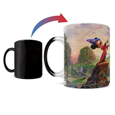 Imagem de Morphing Mugs Disney - Fantasia - Mickey Mouse - Thomas Kinkade - Uma caneca de cerâmica sensível ao calor que muda de cor de 325 ml - Imagem revelada quando um líquido quente é adicionado!