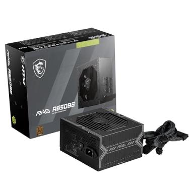 Imagem de MSI Fonte de alimentação para jogos MAG A650BE - 80 Plus Bronze Certificado 650W - Semimodular - PSU ATX de baixo ruído