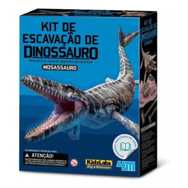 Imagem de Kit Escavação Mosassauro Fóssil Brinquedo Arqueologi Kidzlab