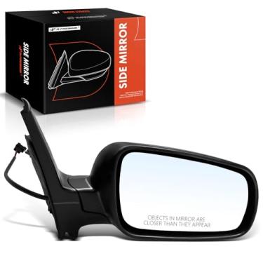 Imagem de A-Premium Espelho retrovisor traseiro externo preto dobrável manual do passageiro - compatível com Volkswagen Jetta 1999-2007, Golf 1999-2006
