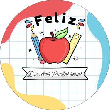 Imagem de Painel De Festa Redondo 1,50x1,50 - Feliz Dia dos Professores 038 - Vi