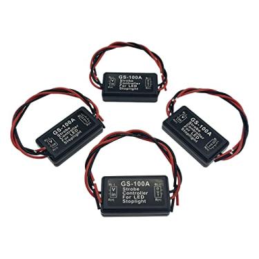 Imagem de Luz de freio pisca-pisca luz de freio estroboscópica luz traseira estroboscópica pisca-pisca de freio módulo flash controlador estroboscópico para motocicletas, carros, caminhões, luz de freio, luz de