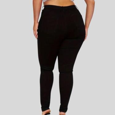 Imagem de Calça Jeans Feminina Preta Plus Size Skinny com Lycra - SK Jeans, Pret
