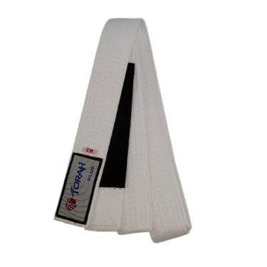 Imagem de Faixa de Jiu Jitsu Plus Com Ponteira Infantil Branco Torah, Branco, M1