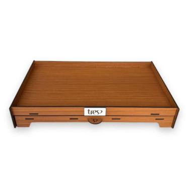 Imagem de Bandeja Porta 40 Cápsulas de Café Porta Máquina Xícaras Decorativa Mar