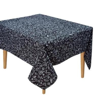 Imagem de Toalha De Mesa Retangular Preto E Branco 2,80m X 1,50m - Recanto da Co