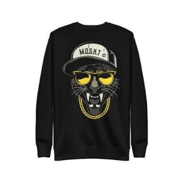 Imagem de Moletom Moskt  skate Pantera, Preto, G