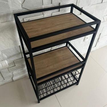 Imagem de Adega Delta Base aço Preto - Datelli Design, MDF CURUPIXÁ