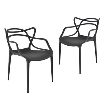 Imagem de Kit com 2 Cadeiras de Jantar Cozinha Restaurantes Comercial Allegra Pr