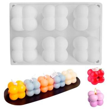 Imagem de Molde De Silicone Mini Bubble 6 Cavidades Velas Artesanais - Things Ne