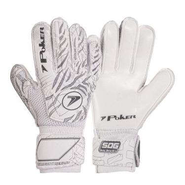 Imagem de Luva Goleiro Poker Champion 8Semi Profissional Multiterreno, Branco, 1