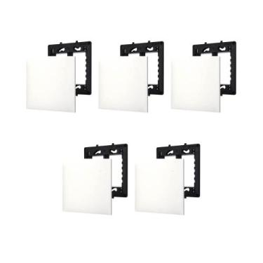 Imagem de Kit 5 Placa/Espelho 4X4 Cega 618510BC Pial Plus+ Legrand c Suporte - S