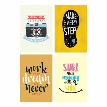 Imagem de Placas Decorativas Frases Positivas Em Inglês Kit 4un 30x40 - Quartinh