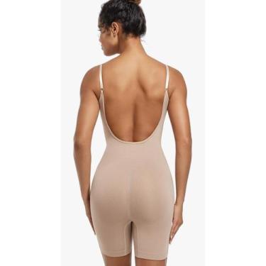 Imagem de Body Macaquinho Cinta Modeladora Bermuda Bumbum Costa Nua - Mariella, 