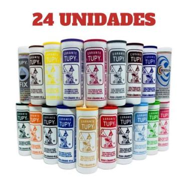 Imagem de 24 Corante Para Tingir Tecidos Roupa Artesanato 45g Tupy, Preto