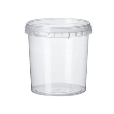 Imagem de Pote plástico redondo com tampa 1000ml com 24 unidades prafesta