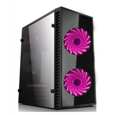 Imagem de Gabinete Micro Atx Gamer Xway Acrilico 01146 Fonte 500 2xfan, Rosa